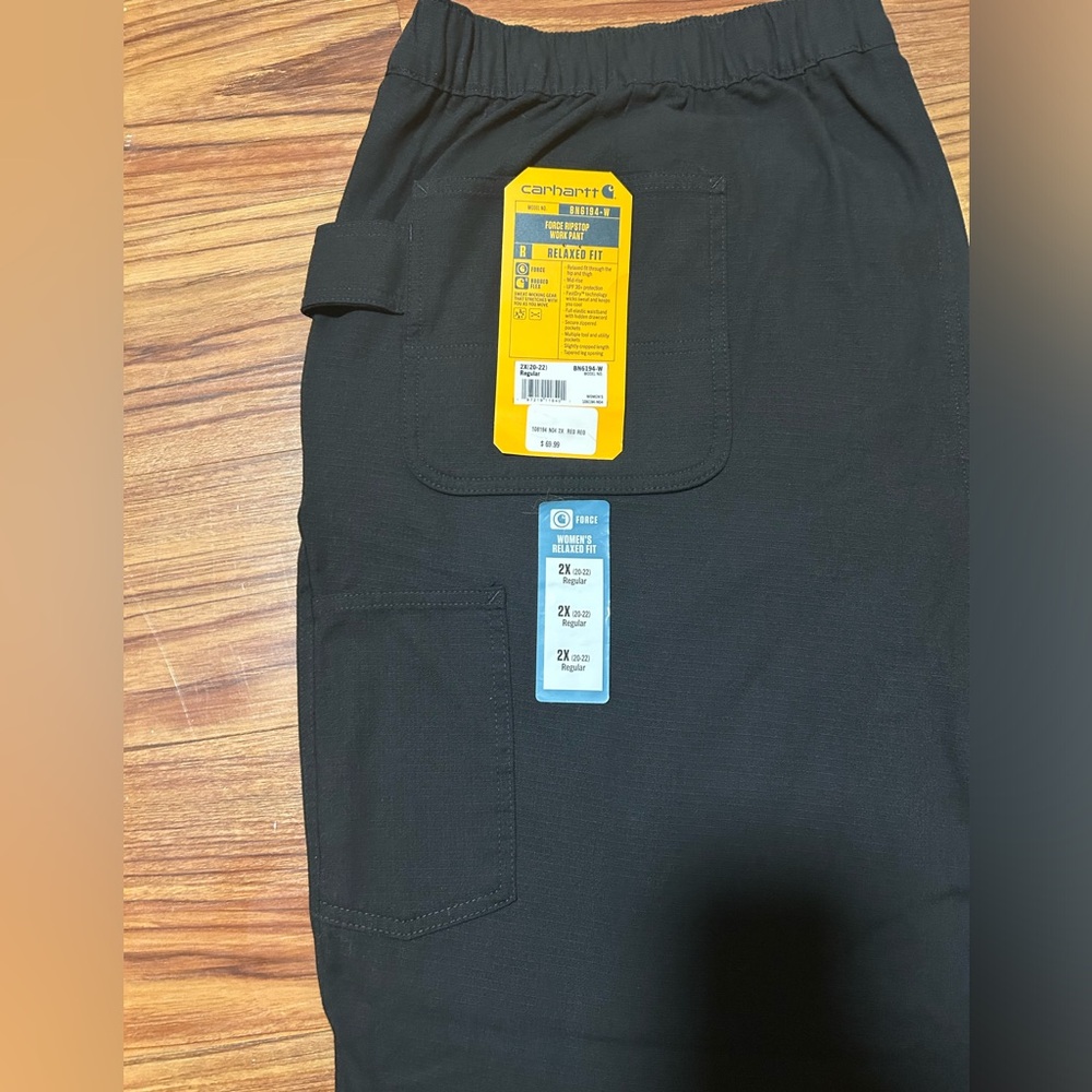 Sz 2XL Black Carhartt plus size work pants - Picture 3 of 9